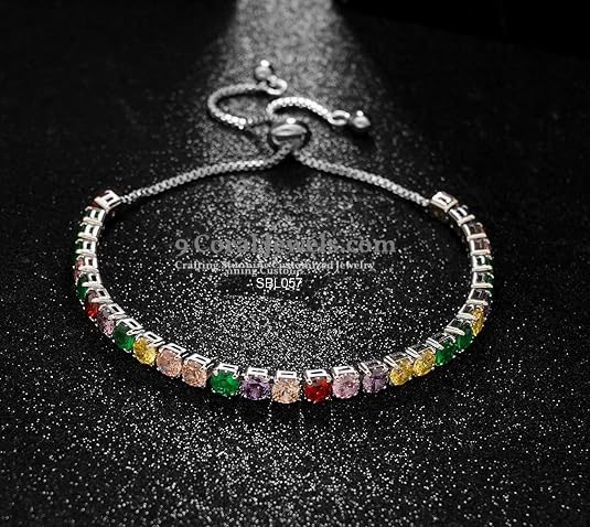 925 Sterling Silver Adjustable CZ Tennis Bracelets