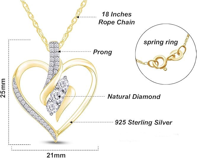 Elegant Heart-Shaped Pendant Necklace