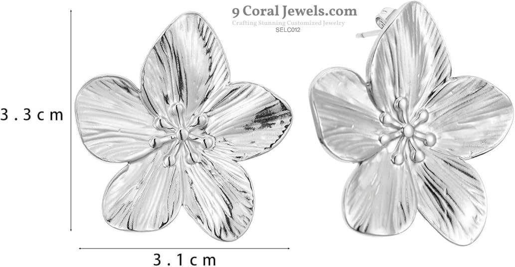 Silver Flower Earrings