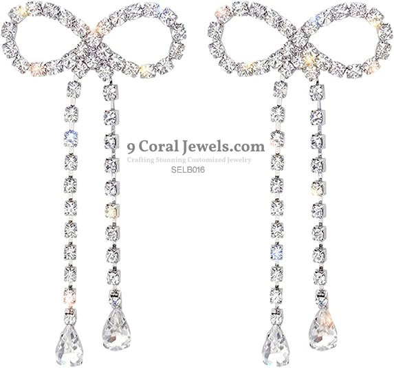 Infinity Rhinestone Drop Earrings