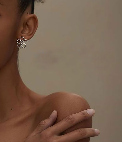 Silver Flower Earrings