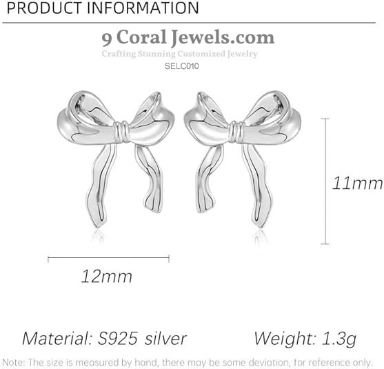 Silver Bow Earrings