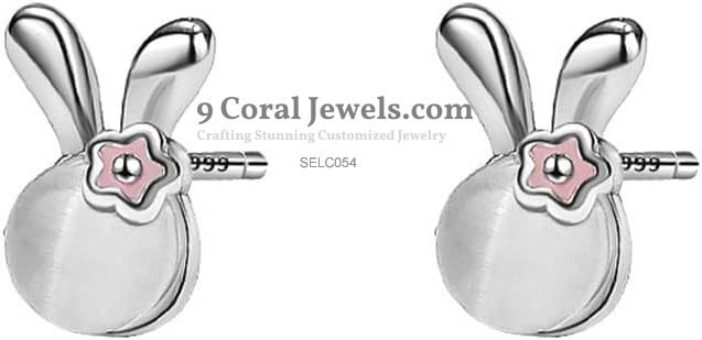 Sterling Silver Bunny Stud Earrings