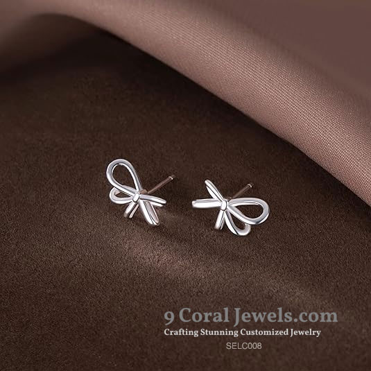 Silver Bow Earrings