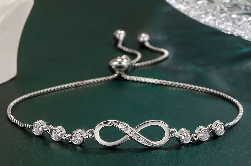 Infinity Symbol 925% Sterling Silver Bracelet