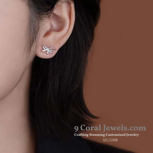 Silver Bow Earrings