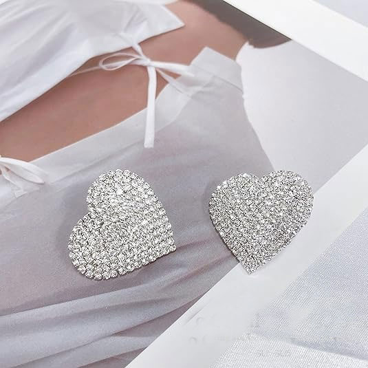 Heart-Shaped Diamond Earrings