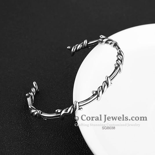Barbed Wire Silver Bracelet