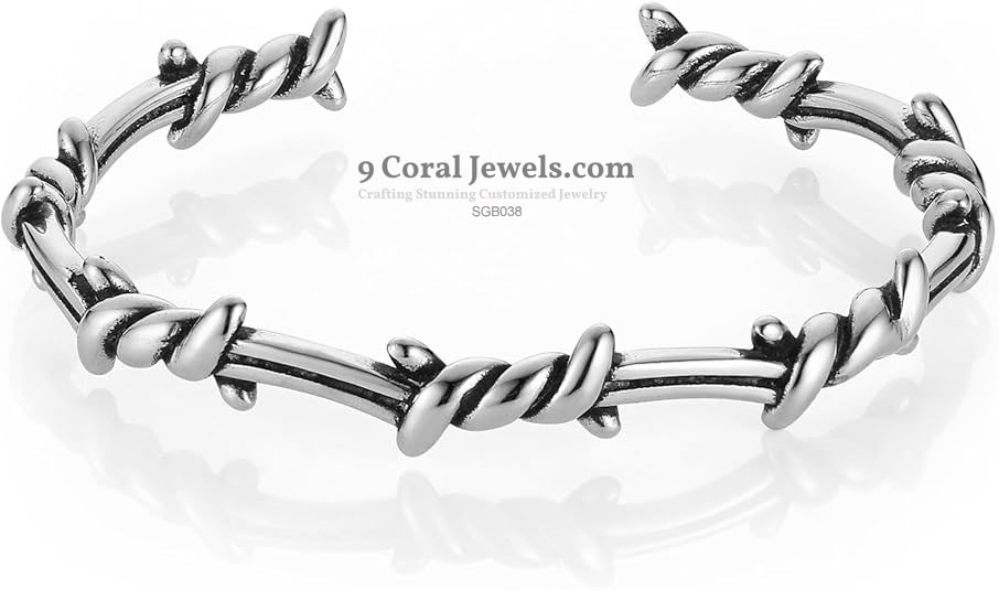 Barbed Wire Silver Bracelet