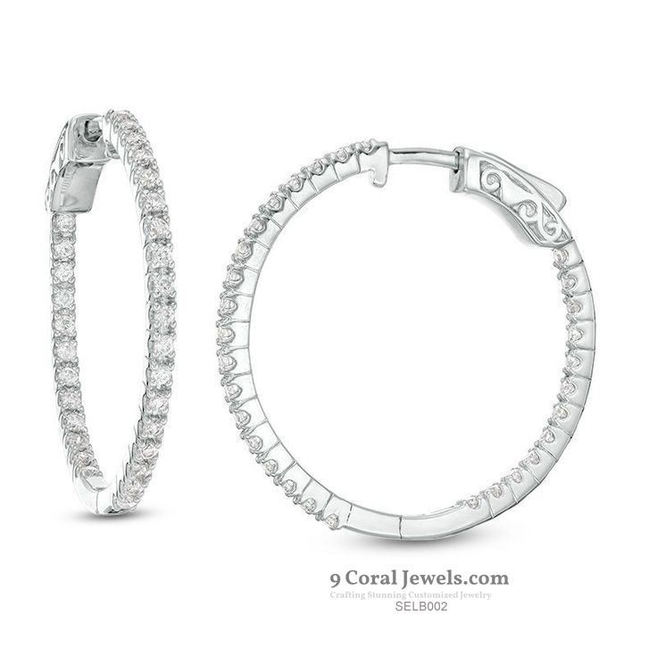 Cubic Zircon Hoop Earrings