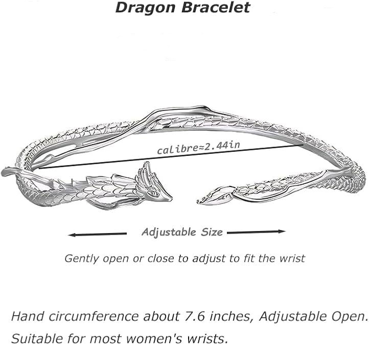 Sterling Silver Dragon Wrap Bangle