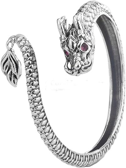 Dragon Head Silver Bracelet