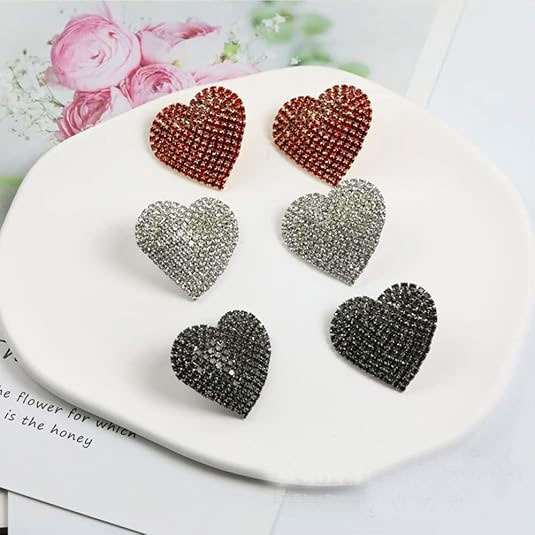 Heart-Shaped Diamond Earrings