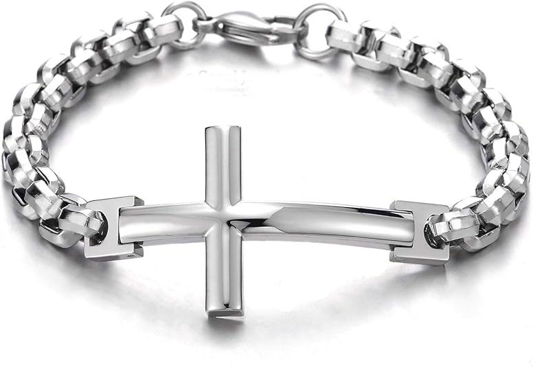 Sterling Silver Cross Bracelet
