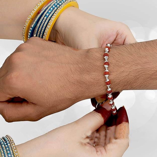 Rudraksha Silver Bracelet