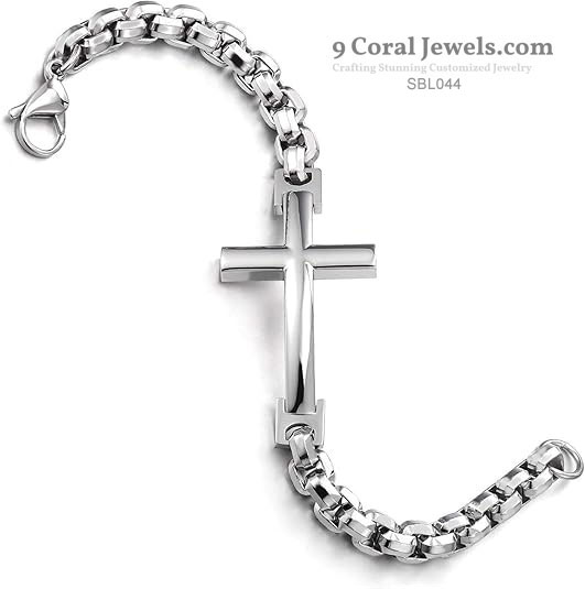 Sterling Silver Cross Bracelet
