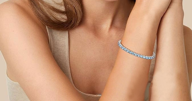 925 Sterling Silver CZ Tennis Adjustable Bracelet