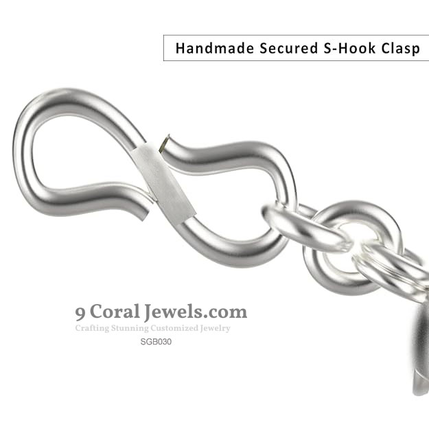 Black Bead Sterling Silver Bracelet