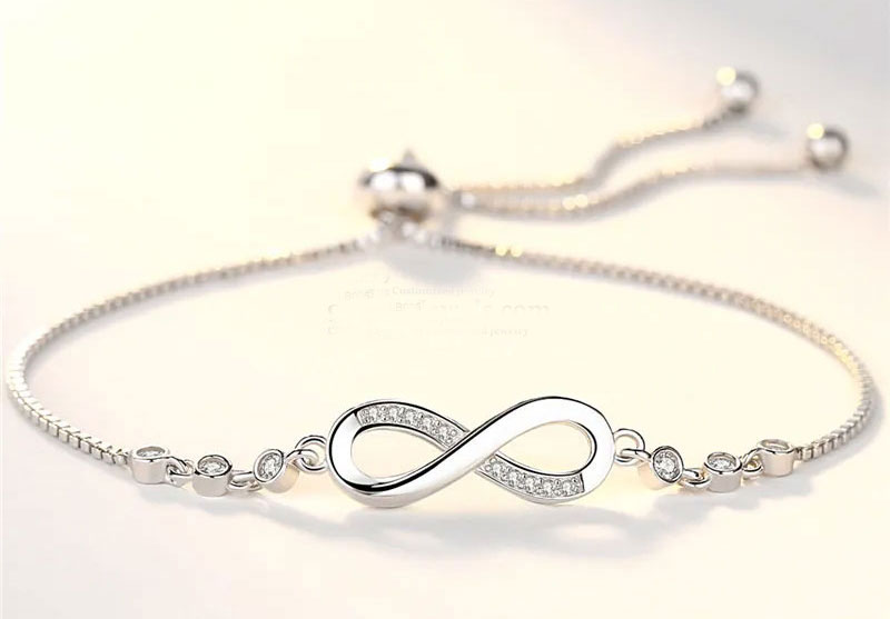 Infinity Symbol 925% Sterling Silver Bracelet