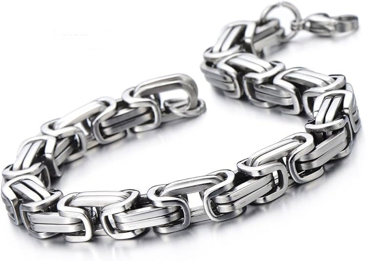 925% Sterling Silver Byzantine Chain Bracelet
