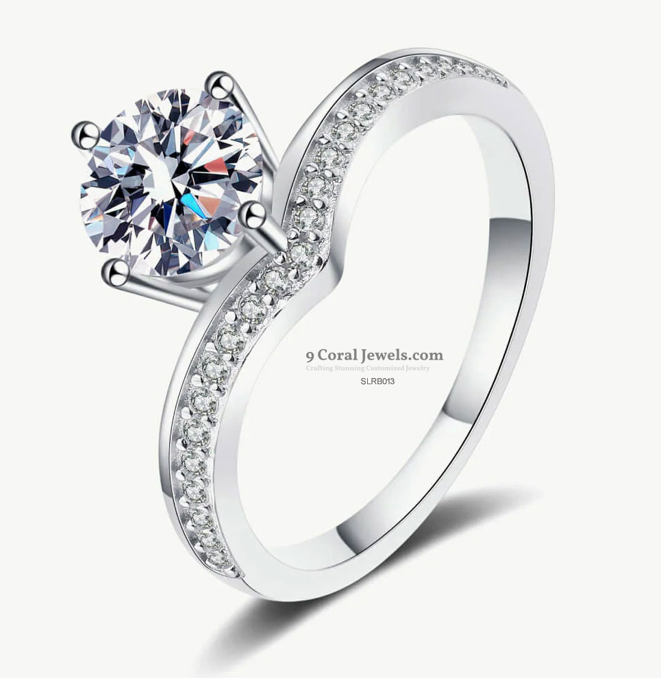 Elegant Crystal CZ Engagement Ring