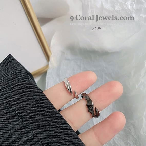 Couple Bat Wing Rings