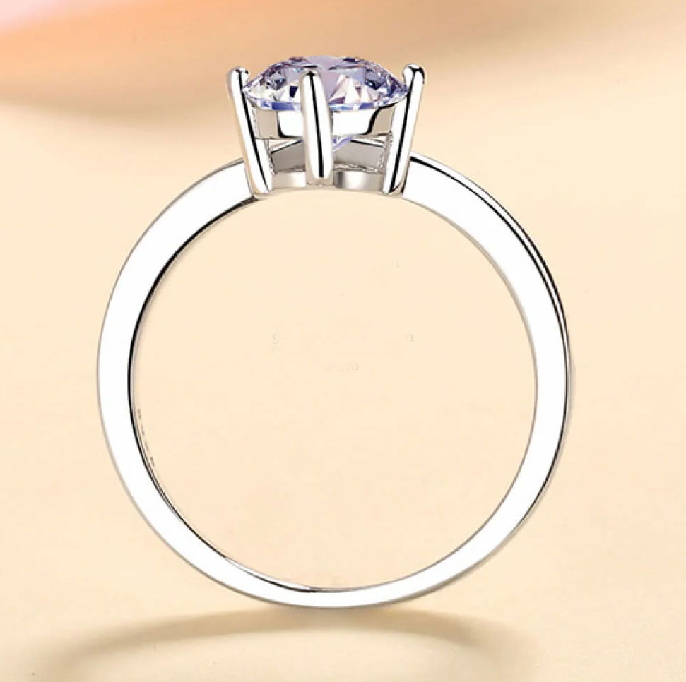 Elegant Crystal CZ Engagement Ring