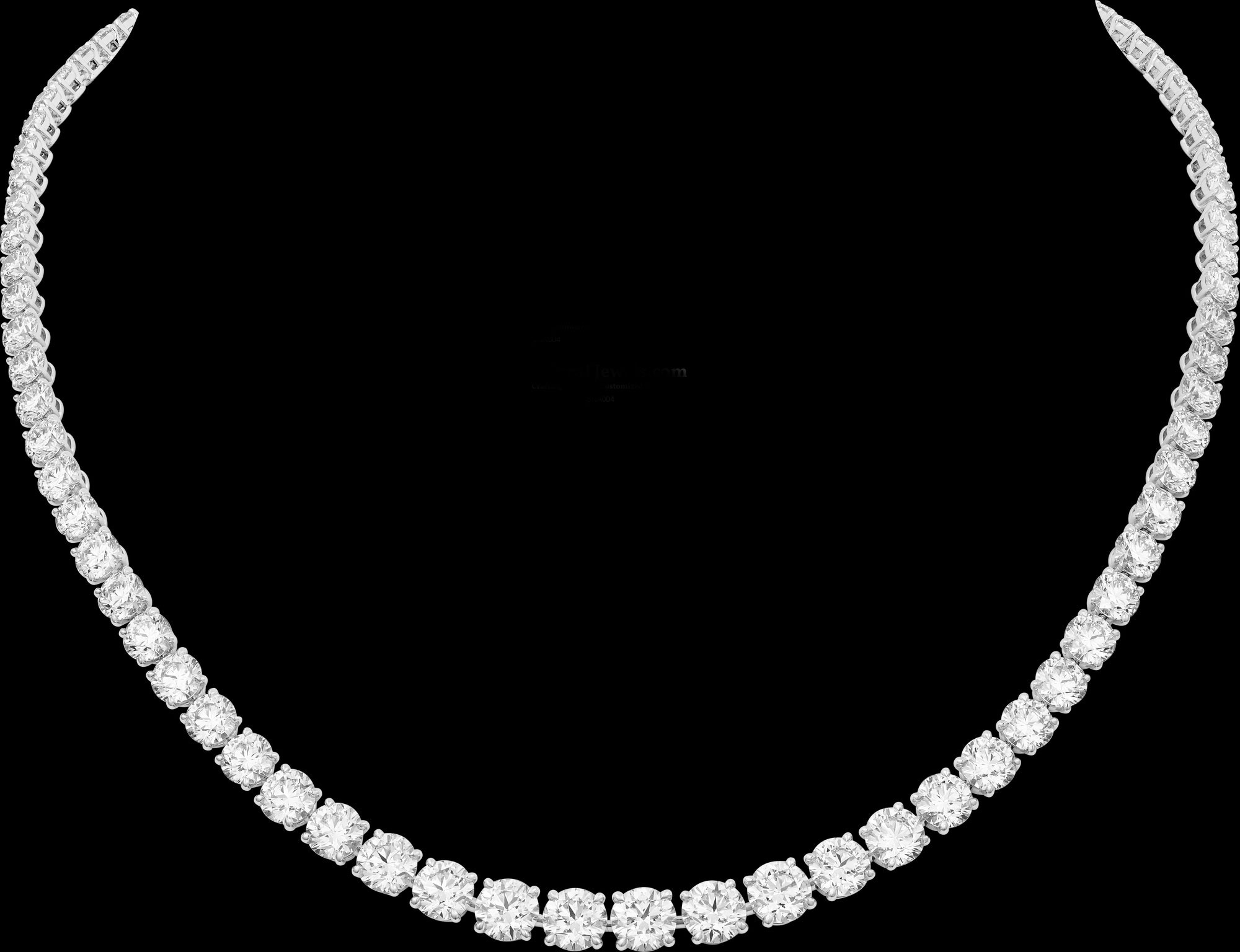 Sterling Silver American Diamond Tennis Necklace