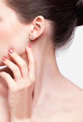 Silver Letter V Stud Earrings