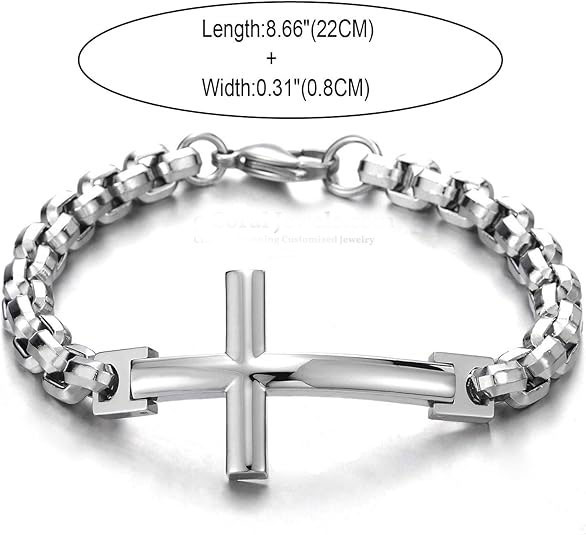 Sterling Silver Cross Bracelet
