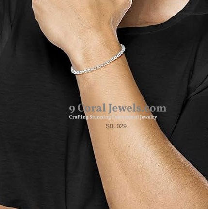 Sterling Silver Byzantine Chain Bracelet