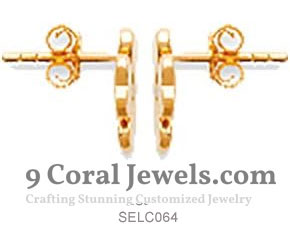 Gold Four-Leaf Clover Stud Earrings in Sterling Silver