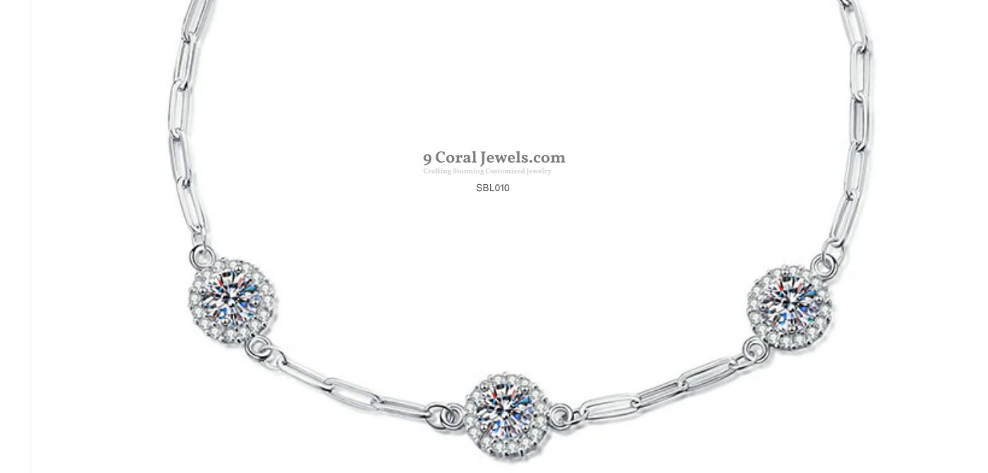 925% Sterling Silver Elegant American Diamond Bracelet