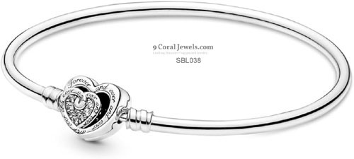 Heart-Shaped Silver Bracelet