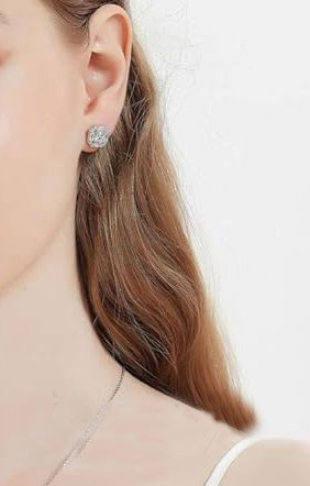 925% Sterling Silver CZ stud earrings