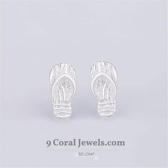 Silver Flip Flop Earrings