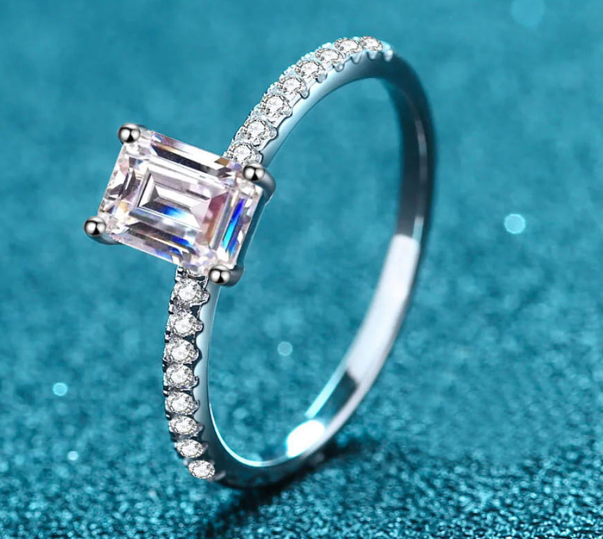 Emerald Cut Solitaire Engagement Ring