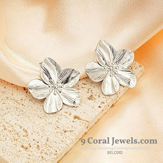Silver Flower Earrings