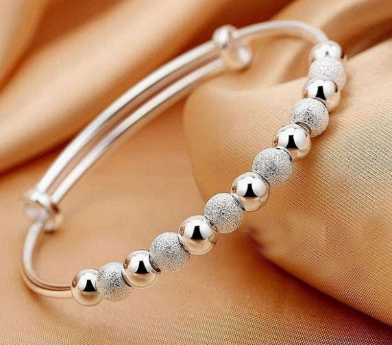 Elegant Silver Bead Bracelet