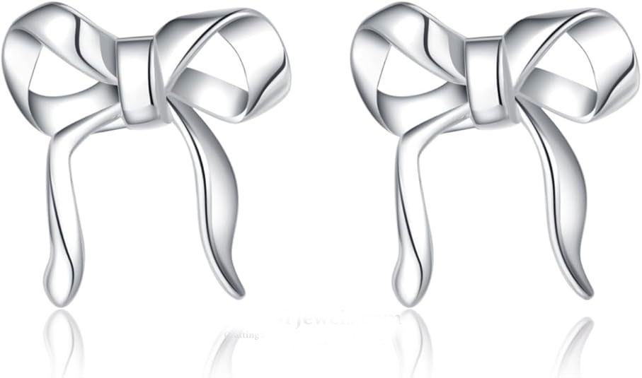 Silver Bow Earrings