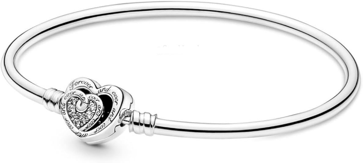 Heart-Shaped Silver Bracelet