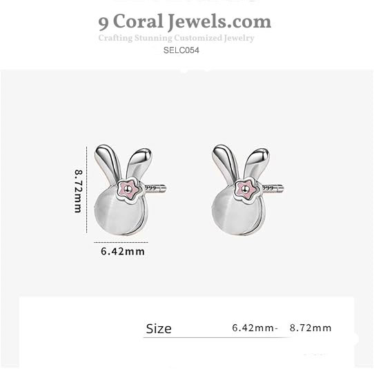 Sterling Silver Bunny Stud Earrings