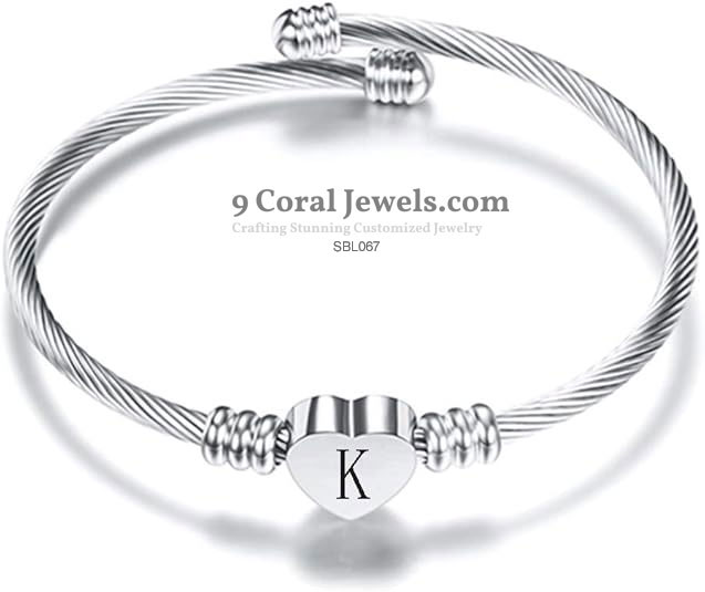 Personalized Heart Initial Bracelet – SBL067