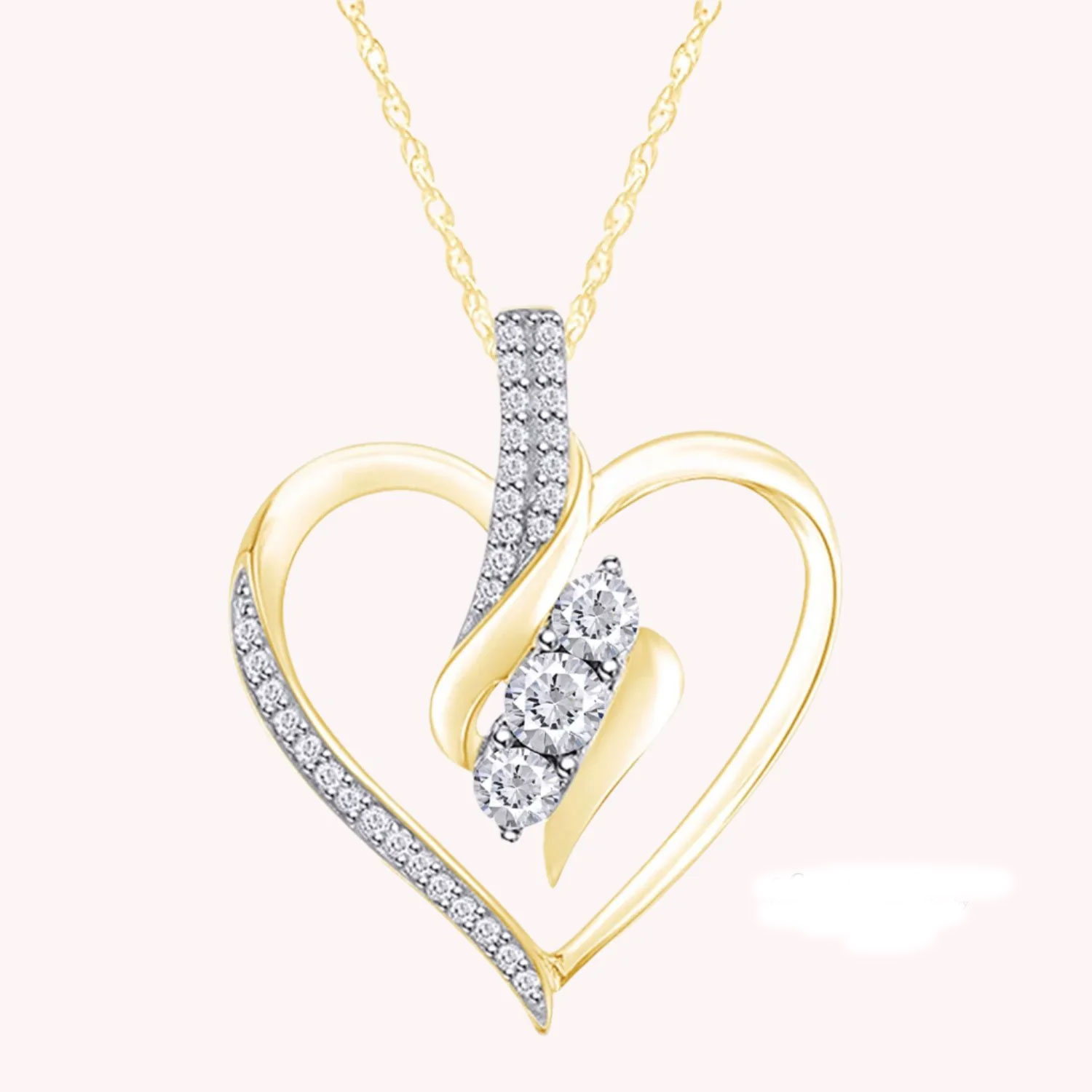 Elegant Heart-Shaped Pendant Necklace