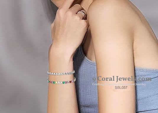 925 Sterling Silver Adjustable CZ Tennis Bracelets