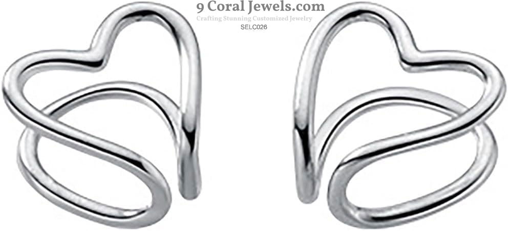 Heart-shaped Silver Earrings