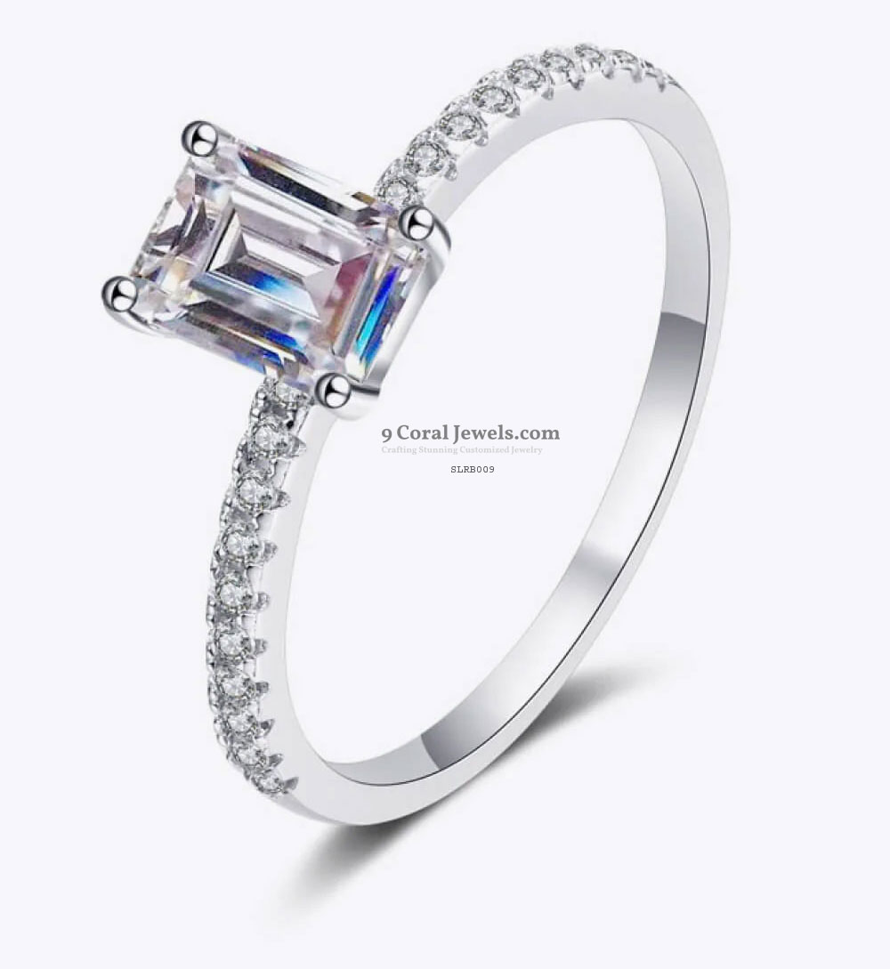 Emerald Cut Solitaire Engagement Ring