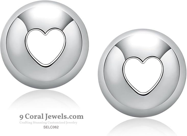 Sterling Silver Heart Stud Earrings