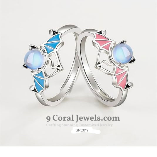 Dragon Wing Moonstone Rings