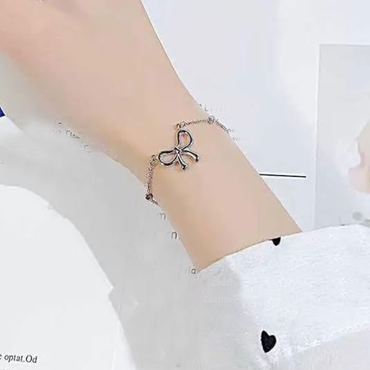 Sterling Silver Bow Bracelet